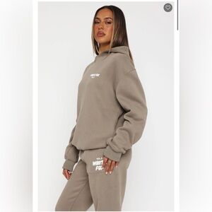 White Fox Hoodie and Sweatpants Set